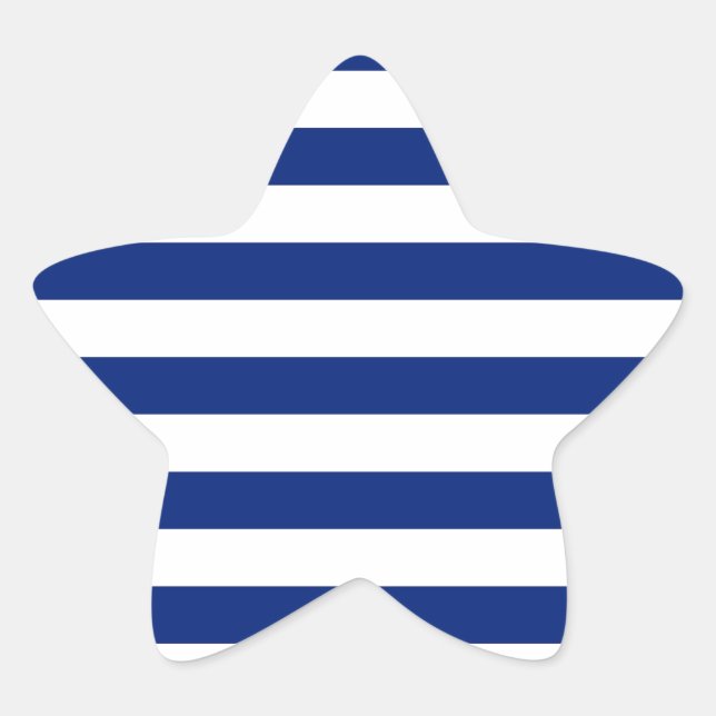Nautische Dekoration der Navy Stripes Stern-Aufkleber (Vorderseite)