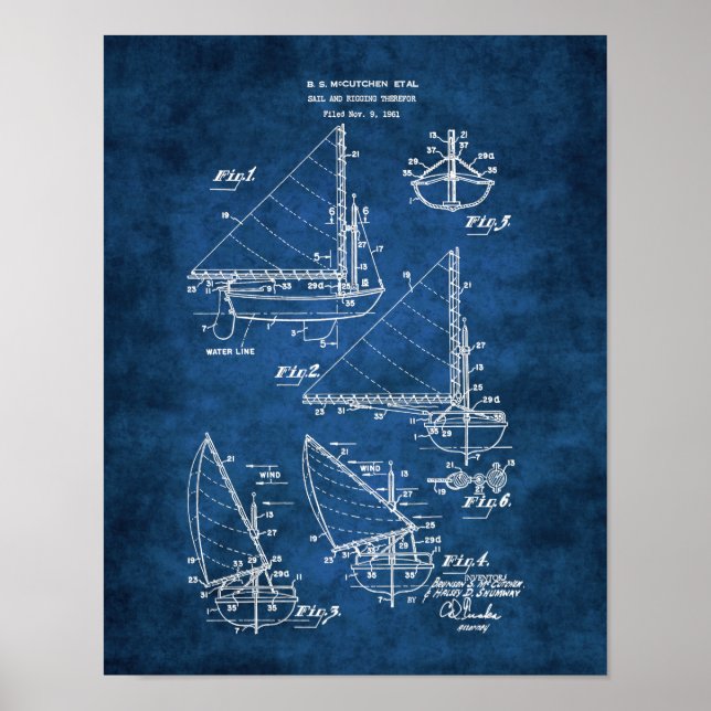 Nautische Dekoration Segelsport Print #4 Geschenk  (Vorne)