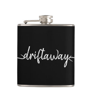 nautische DRIFT AWAY-Schrift Flachmann