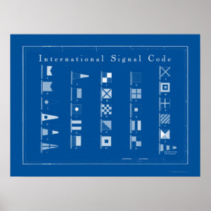 Nautische Flagge Poster Art