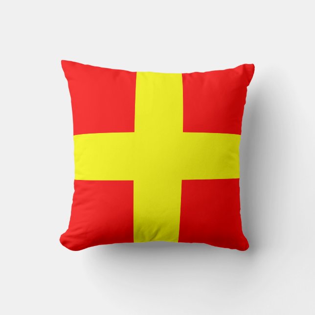 Nautische Flagge "R", Romeo-Pillow Kissen (Vorderseite)