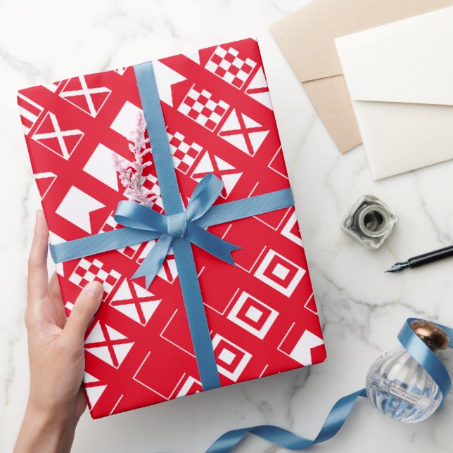 Nautische Flaggen für Farbverpackungspapier Geschenkpapier (Schenken)
