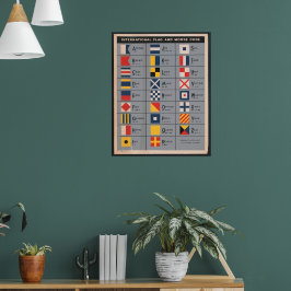 Nautische Flaggen und Moralcode Poster