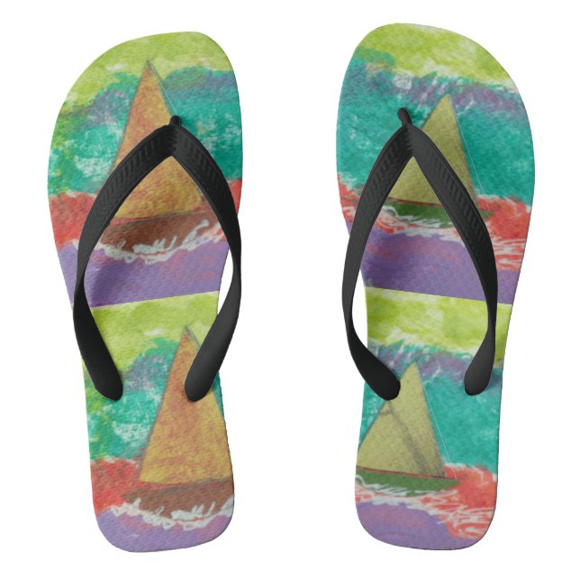 Nautische Flip Flops für Frauen (Fußbett)