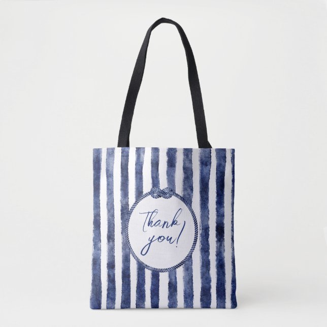 Nautische Gastgeschenk Hochzeit an der Küste Tasche (Vorderseite)