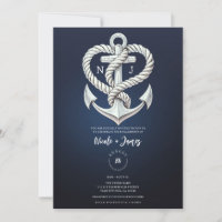 Nautische Heart Rope Anchor Coastal Navy Verlobung