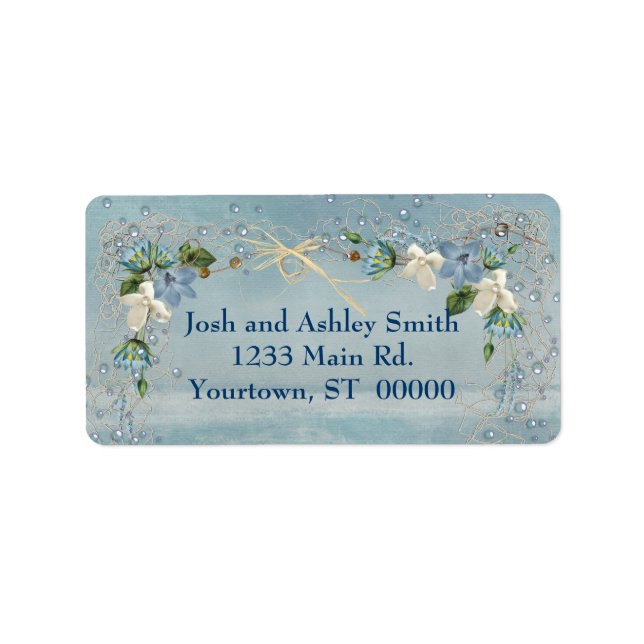 Nautische Hochzeit Adressaufkleber (Vorne)
