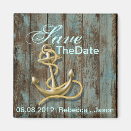 nautische Hochzeit am Strand retten Magnet