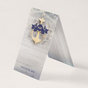 Nautische Hochzeit mit Gold Anchor   Zusätzliche K