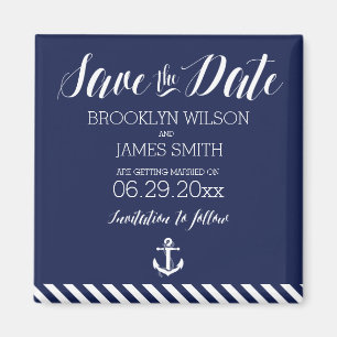 Nautische Hochzeit speichert das Datumsfenster mit Magnet