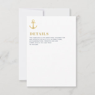 Nautische Hochzeitskarte RSVP Karte
