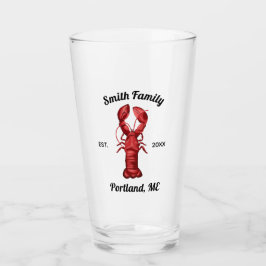 Nautische Hummer-Gastgeschenk Hochzeit Glas