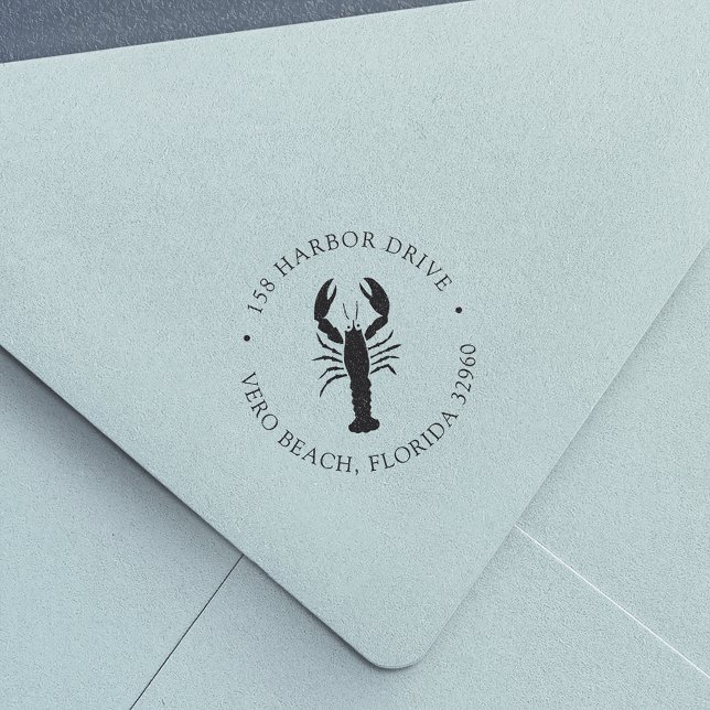 Nautische Hummer-Rücksendeadresse Permastempel (Von Creator hochgeladen)