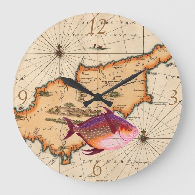 Nautische Kartenuhr des 16./17. Jahrhunderts Große Wanduhr (Vorderseite)