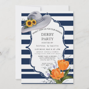Nautische Kentucky Derby Party-Einladung Marine-St Einladung