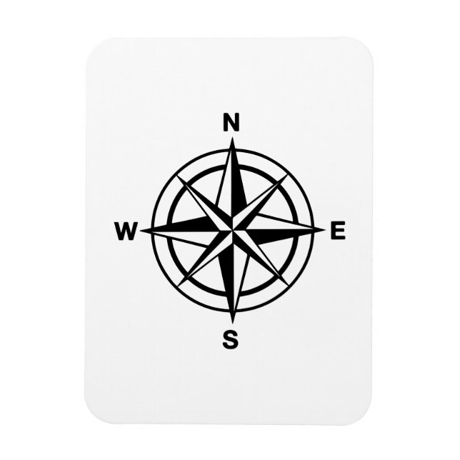 Nautische Kompass-Rose Magnet (Vertikal)