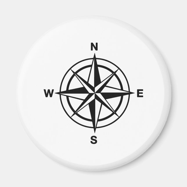 Nautische Kompass-Rose Magnet (Vorne)