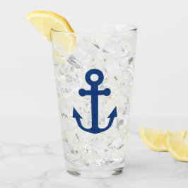 Nautische Konstruktion aus blauem Anker Glas