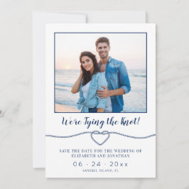 Nautische Kopplung des Fotos der Knot-Hochzeit Save The Date