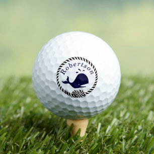 Nautische Küstenbezeichnung Whale Navy Blue Golf B Golfball