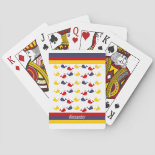 Nautische Küstenwache BLAUE RED YELLOW Wal Spielkarten