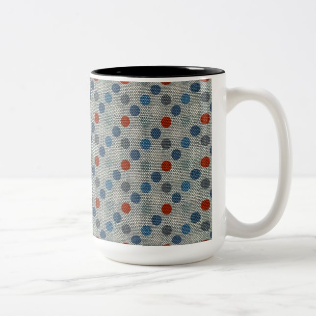 Nautische Leinenteile Zweifarbige Tasse (Rechts)