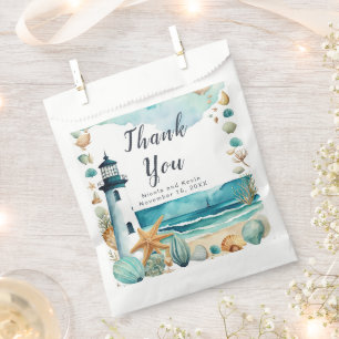 Nautische Leuchtturm-Hochzeit Geschenktütchen