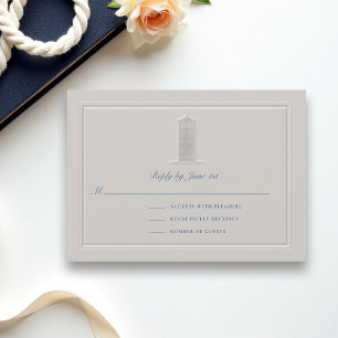 Nautische Leuchtturm-Küsten-Hochzeit-RSVP