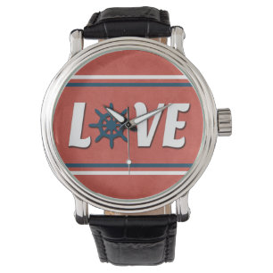 nautische Liebe Armbanduhr