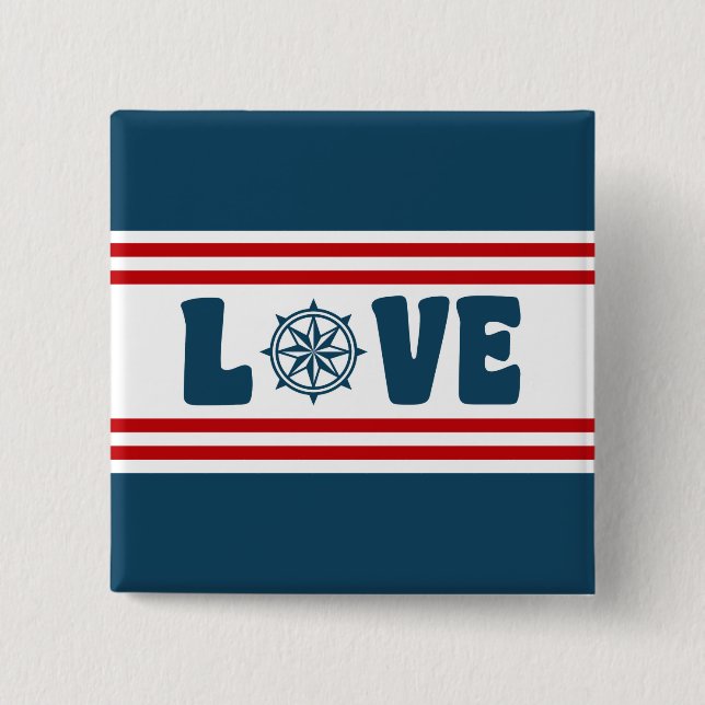 nautische Liebe Button (Vorderseite)