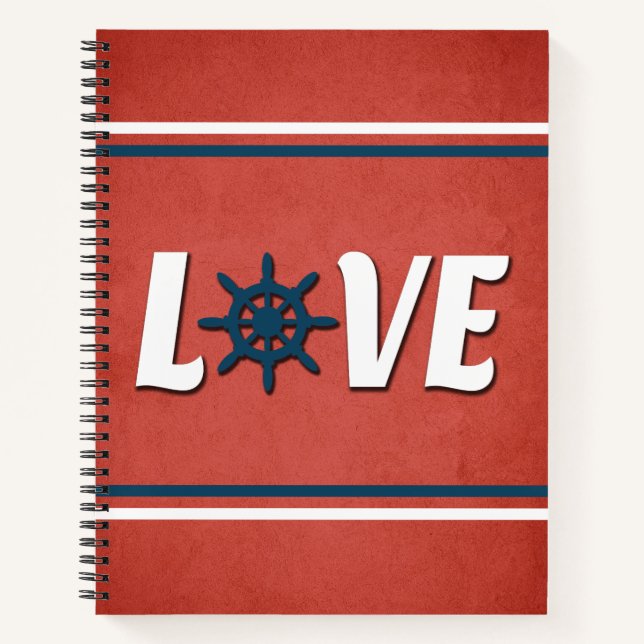 nautische Liebe Notizbuch (Vorderseite)