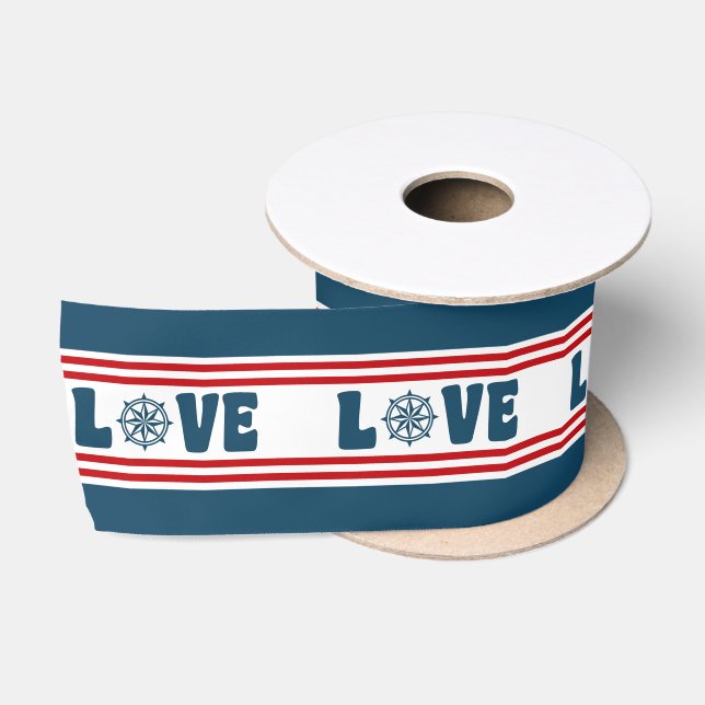nautische Liebe Satinband (Spule)