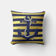 Nautische Marine/Goldanker/Rad/blaue Streifen der