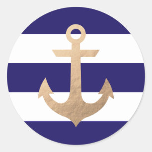 Nautische Marine Runder Aufkleber