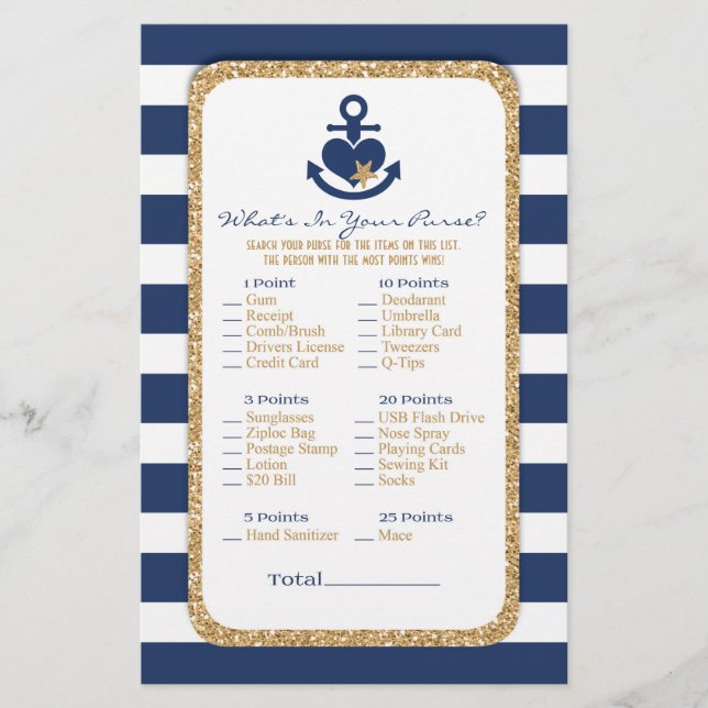 Nautische Marine und Gold, was in Ihrem Flyer stec (Vorne)