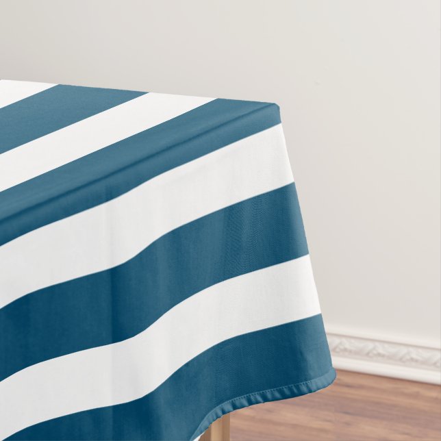 Nautische Marine und Weiß gestreift Tischdecke (Beispiel)