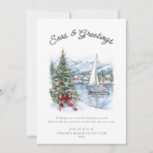 Nautische Meere & Grüße Segelboot Weihnachten 