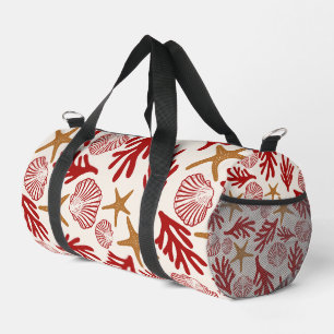 Nautische Muschel-Druck-Gym- und Reisetasche Duffle Bag