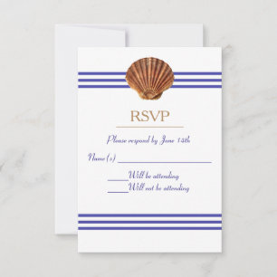 Nautische Muschel - RSVP Karte