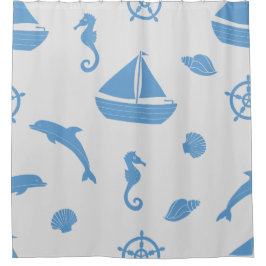Nautische Muster Duschvorhang