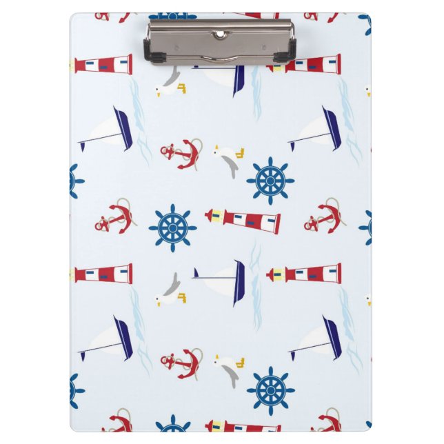 Nautische Muster Klemmbrett (Vorderseite)