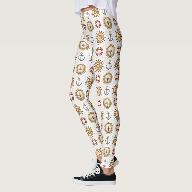 Nautische Muster-Leggings Leggings (Links)