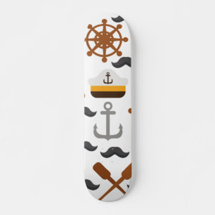 Nautische Muster Skateboard
