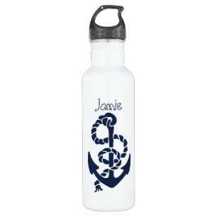 Nautische Navy Anchor Muster Edelstahlflasche