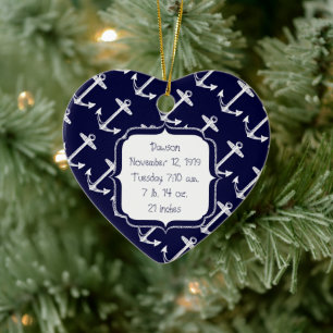 Nautische Navy Anchor Muster Keramikornament