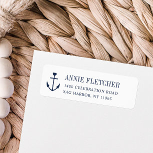 Nautische Navy Anchor-Rücksendeadresse
