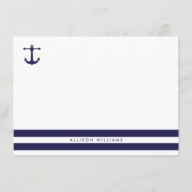 Nautische Navy-Flat-Mitteilungskarten Mitteilungskarte (Vorderseite)