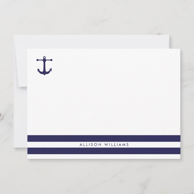 Nautische Navy-Flat-Mitteilungskarten Mitteilungskarte (Vorderseite)