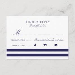 Nautische Navy UAWG W/Mahlzeiten RSVP Karte