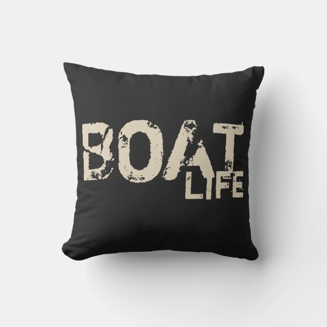 nautische Not leidende Khaki BOAT LIFE | Kissen (Vorderseite)